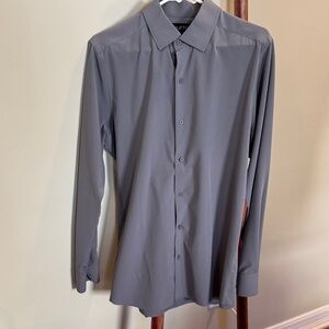 Hylete Gray Button Down Dress Shirt